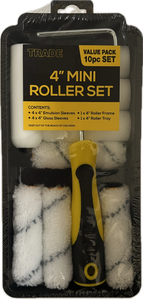 4" Mini Roller Set 10 pack