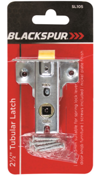 Blackspur 2.5" Nickel Plated Tubular Latch
