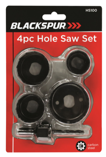 Blackspur Hole Saw Set 4 pack
