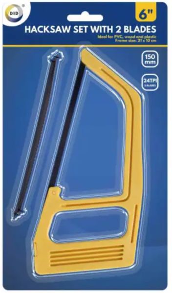 DID 6" Hacksaw With 2 Blades