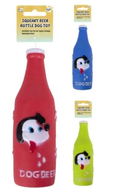 DID Squeaky Beer Bottle Dog Toy
