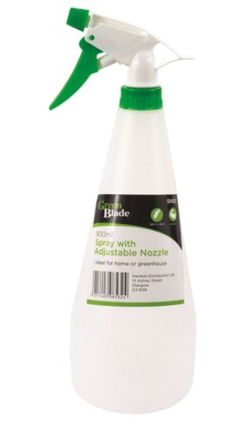 Green Blade Spray Bottle With Adjustable Nozzle 900ml