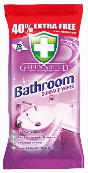 Green Shield Bathroom Surface Wipes 70 pack