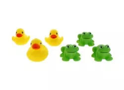 Rubber Frogs/Ducks Bath Toys Pack of 3