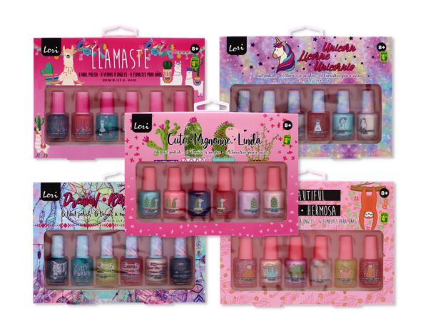 Lori Nail Polish - Assorted Colours and Designs 6 pack