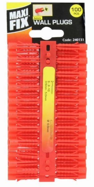 Maxi Fix 6mm Wall Plugs 100 pack