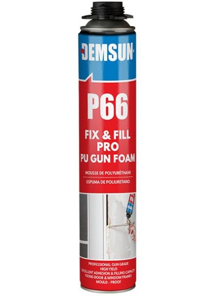 P66 Professional Fix & Fill Pro PU Gun Foam 750ml