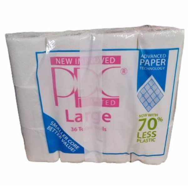 PPC Large White Toilet Rolls 36 pack 2ply