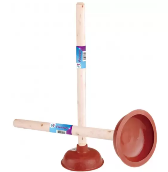 Rubber Plunger with Wooden Handle