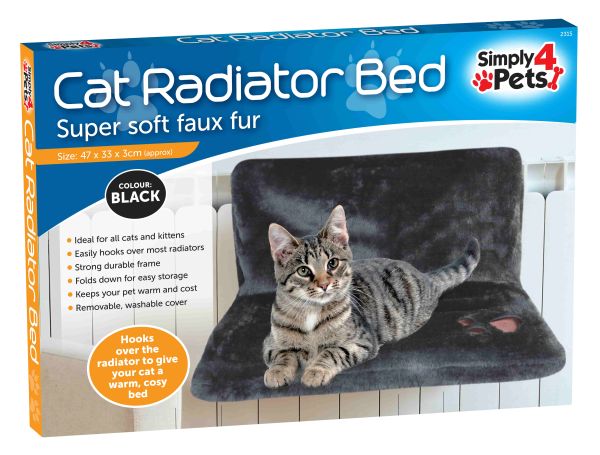 Simply 4 Pets Cat Radiator Bed Black
