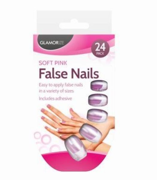 Soft Pink False Nails 24 pack