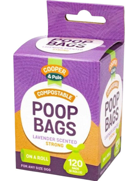 Cooper & Pals Compostable Poop Bags Unscented/Lavender 120 Bags