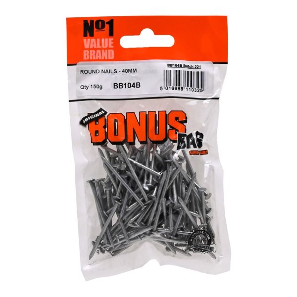 Bag Round Wire Nails 40mm