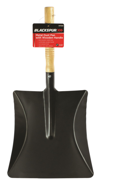 Blackspur Metal Dust Pan With Wooden Handle