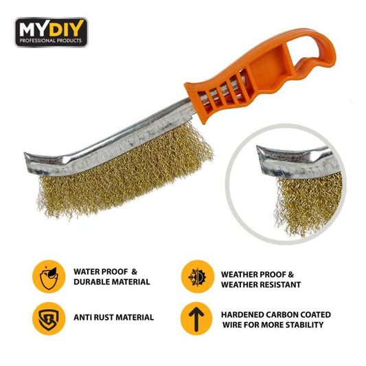 Brass Wire Brush With Grip Handle 26cm x 5cm
