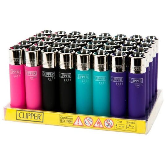 Clipper CL210 Soft Touch Flint Lighters 40 pack