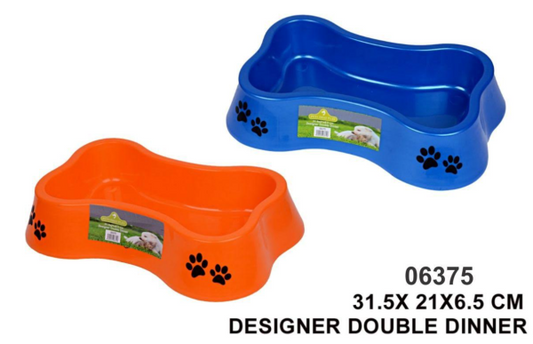 Designer Double Dinner Pet Bowl
