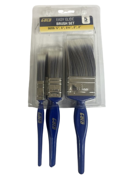 Gold Easy Glide Brush Set 5 Pack