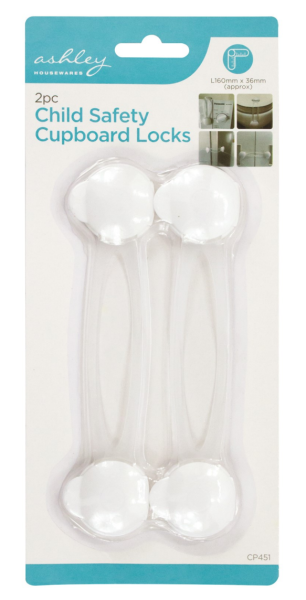Ashley Child Safety Cupboard Locks 2 pack