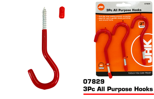 JAK 2" All Purpose Hooks 3 pack
