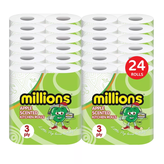 Millions Apple Scented Kitchen Roll 12 x 2 Pack