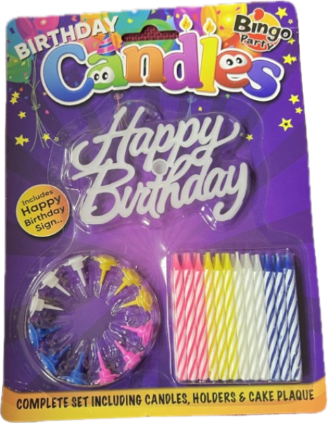 Party Birthday Candles Complete Set