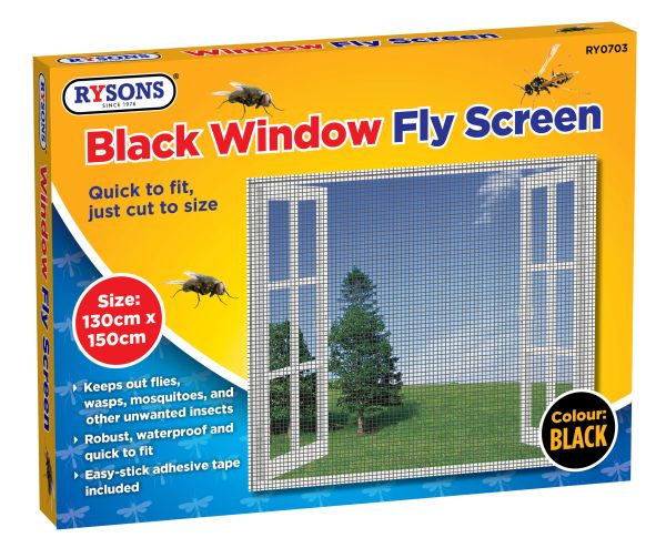 Rysons Window Fly Screen Black