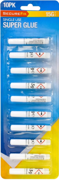 Secure Fix Single Use Super Glue 1.5g 10 pack