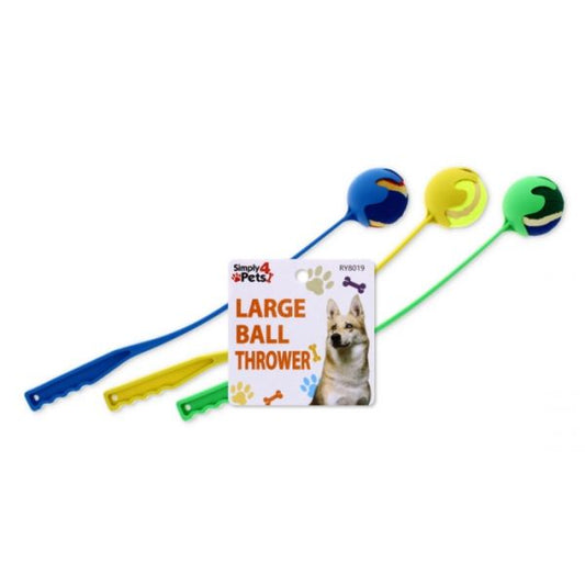 Simply 4 Pets Large Doggy Ball Thrower - Assorted Colours