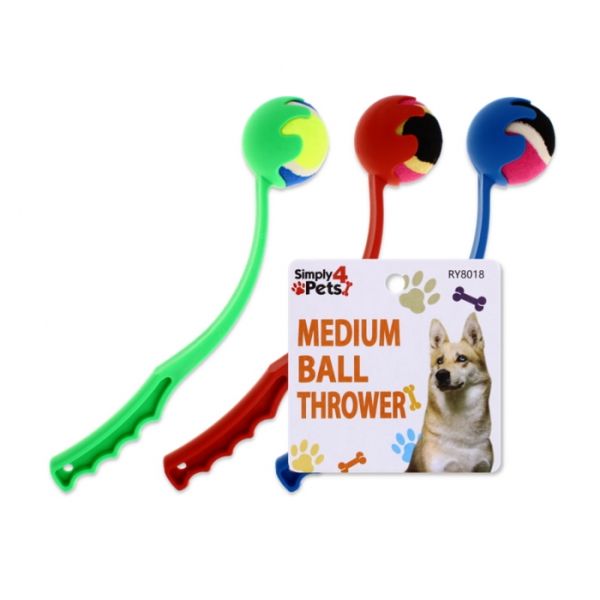 Simply 4 Pets Medium Doggy Ball Thrower - Assorted Colours