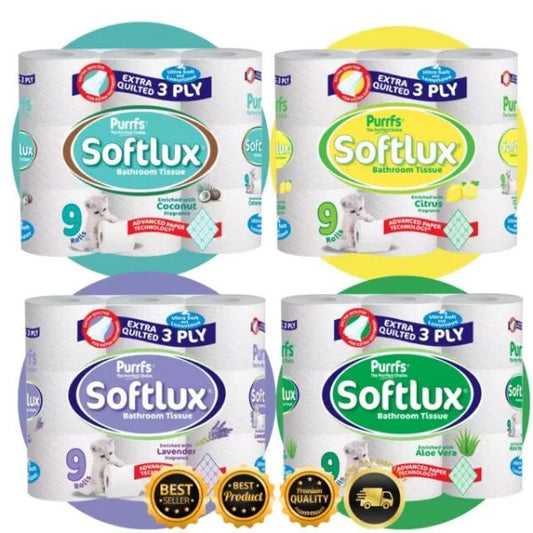 Softlux Toilet Roll 3 Ply 5 x 9pk