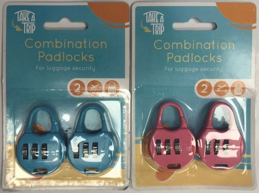 Take A Trip Combination Padlocks 2 pack