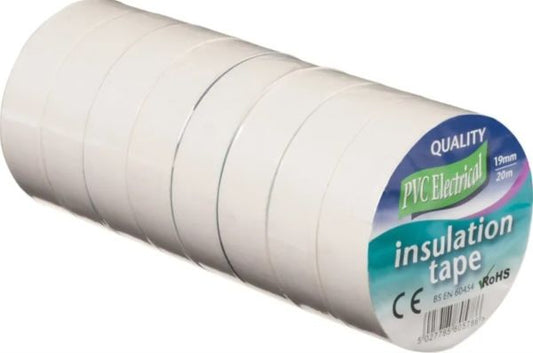 Ultratape White Insulation Tape 19mm x 20m 10 pack