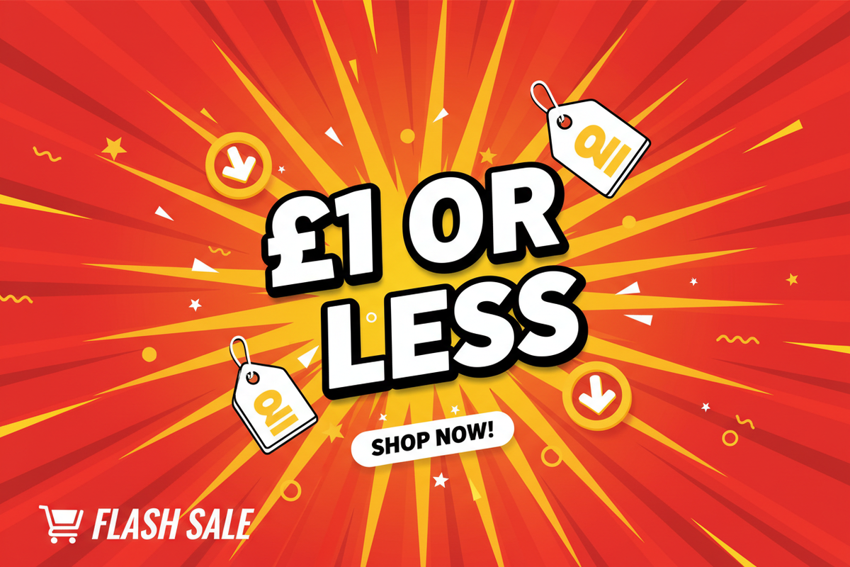 retail flash sale £1 or Less 